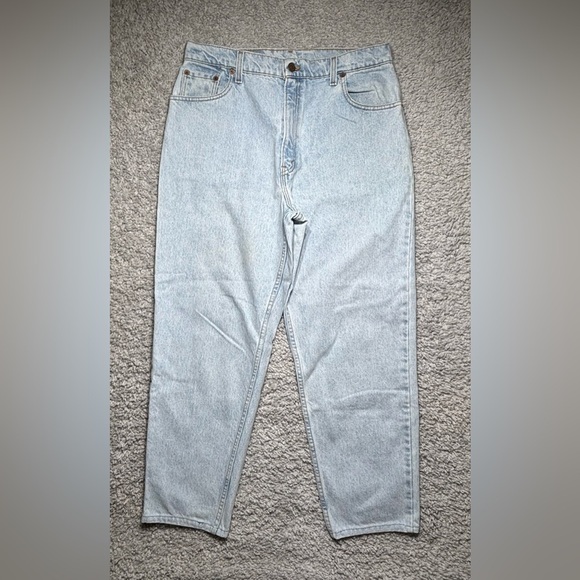 Levi's Jeans Womens 14 Vintage Relaxed Baggy 551 Black Bat Wing Denim Party - Picture 1 of 6